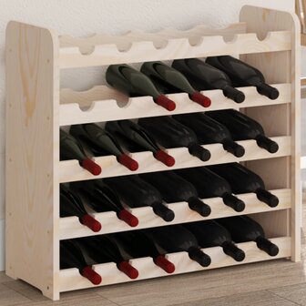 Wijnrek 67,5x25x60 cm massief grenenhout 1