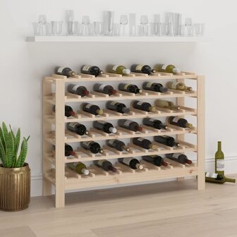 Wijnrek 109,5x30x82 cm massief grenenhout 1