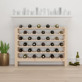 Wijnrek 109,5x30x82 cm massief grenenhout 3