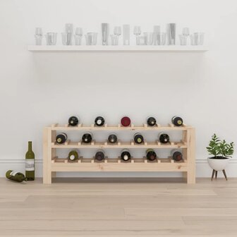 Wijnrek 109,5x30x42 cm massief grenenhout 3