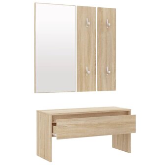 Halmeubelset bewerkt hout sonoma eiken 6