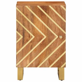 Badkamerkast 38x33,5x58 cm massief mangohout bruin en zwart 4