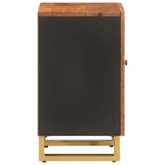 Badkamerkast 38x33,5x58 cm massief mangohout bruin en zwart 5