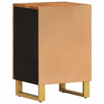 Badkamerkast 38x33,5x58 cm massief mangohout bruin en zwart 6