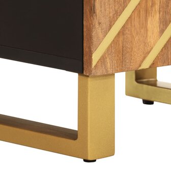 Badkamerkast 38x33,5x58 cm massief mangohout bruin en zwart 10