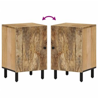 Badkamerkast 38x33x58 cm massief mangohout 6