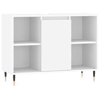 Badkamerkast 80x33x60 cm bewerkt hout wit 2