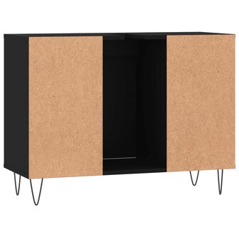 Badkamerkast 80x33x60 cm bewerkt hout zwart 8