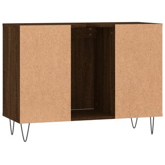 Badkamerkast 80x33x60 cm bewerkt hout bruin eikenkleur 8