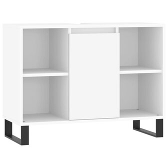 Badkamerkast 80x33x60 cm bewerkt hout wit 2