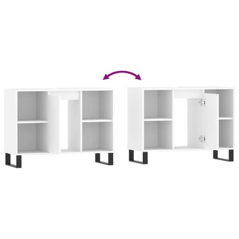 Badkamerkast 80x33x60 cm bewerkt hout wit 9