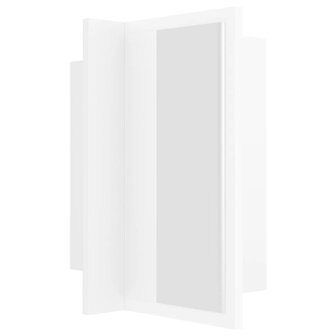 Badkamerkast met spiegel en LED 40x12x45 cm acryl wit 11