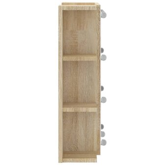 Spiegelkast met LED-verlichting 70x16,5x60 cm sonoma eikenkleur 9