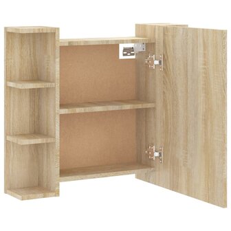 Spiegelkast met LED-verlichting 70x16,5x60 cm sonoma eikenkleur 11