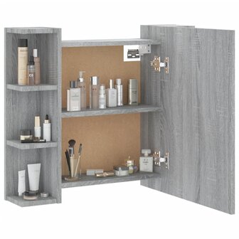 Spiegelkast met LED-verlichting 70x16,5x60 cm grijs sonoma 7
