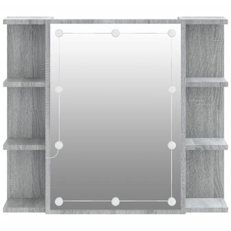 Spiegelkast met LED-verlichting 70x16,5x60 cm grijs sonoma 8