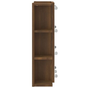 Spiegelkast met LED-verlichting 70x16,5x60 cm bruin eikenkleur 9
