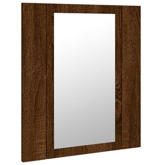 Badkamerspiegelkast LED 40x12x45 cm bewerkt hout bruineiken 9
