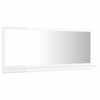 Badkamerspiegel 90x10,5x37 cm bewerkt hout hoogglans wit 5