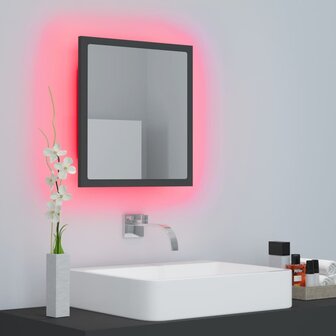 Badkamerspiegel LED 40x8,5x37 cm acryl grijs 6