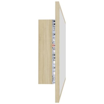Badkamerspiegel LED 80x8,5x37 cm acryl sonoma eikenkleurig 8