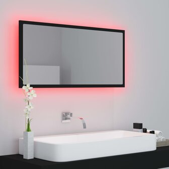 Badkamerspiegel LED 90x8,5x37 cm acryl zwart 9