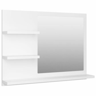 Badkamerspiegel 60x10,5x45 cm bewerkt hout wit 2