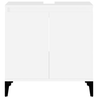 Wastafelkast 58x33x60 cm bewerkt hout wit 6