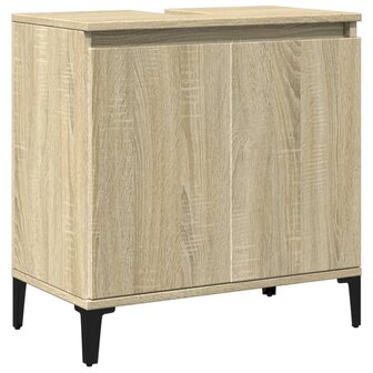 Wastafelkast 58x33x60 cm bewerkt hout sonoma eikenkleurig 2