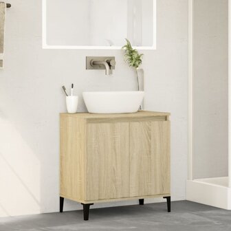 Wastafelkast 58x33x60 cm bewerkt hout sonoma eikenkleurig 3