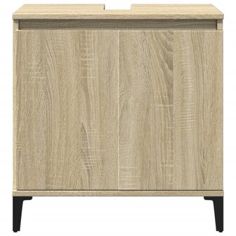 Wastafelkast 58x33x60 cm bewerkt hout sonoma eikenkleurig 4