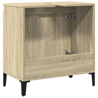 Wastafelkast 58x33x60 cm bewerkt hout sonoma eikenkleurig 6