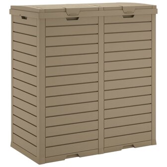 Vuilnisbak voor buiten 78x41x86 cm polypropeen lichtbruin 4