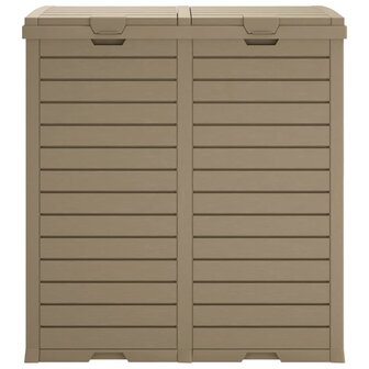 Vuilnisbak voor buiten 78x41x86 cm polypropeen lichtbruin 5