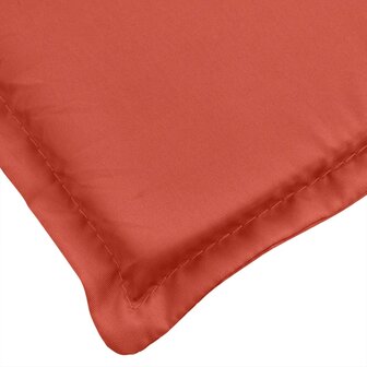 Stoelkussens 2 st lage rug 100x50x4 cm stof gem&ecirc;leerd rood 7