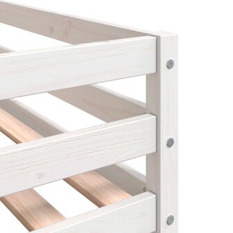 Kinderhoogslaper met tunnel 80x200 cm grenenhout wit en zwart 12