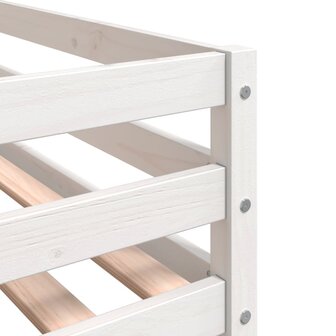 Kinderhoogslaper met tunnel 90x190 cm grenenhout wit en zwart 12