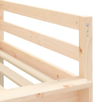 Kinderhoogslaper met tunnel 80x200 cm grenenhout wit en zwart 11