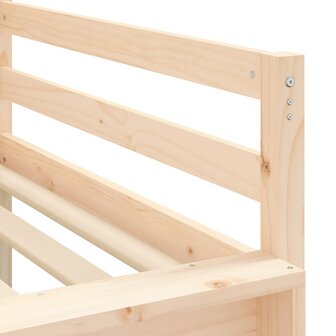 Kinderhoogslaper met toren 80x200 cm grenenhout wit en zwart 11