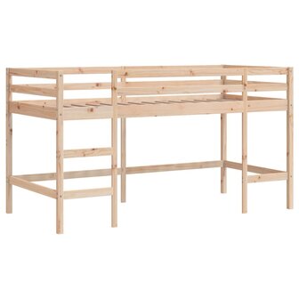 Kinderhoogslaper met ladder 90x200 cm massief grenenhout 2