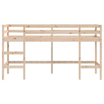 Kinderhoogslaper met ladder 90x200 cm massief grenenhout 5