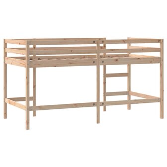 Kinderhoogslaper met ladder 90x200 cm massief grenenhout 7