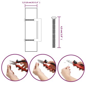 Handvatten 10 st 96 mm roestvrij staal zilverkleurig 9