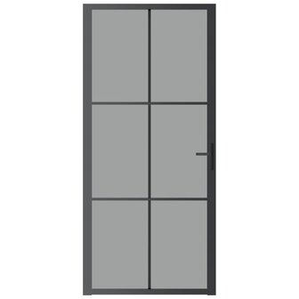 Binnendeur 93x201,5 cm ESG-glas en aluminium zwart 3
