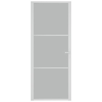 Binnendeur 83x201,5 cm matglas en aluminium wit 3