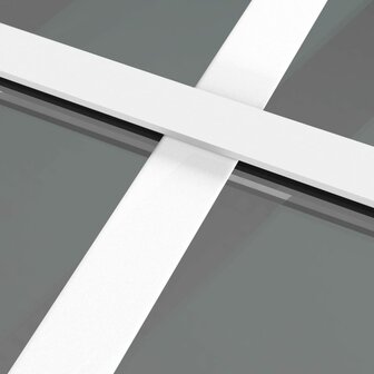 Binnendeur 102,5x201,5 cm ESG-glas en aluminium wit 6