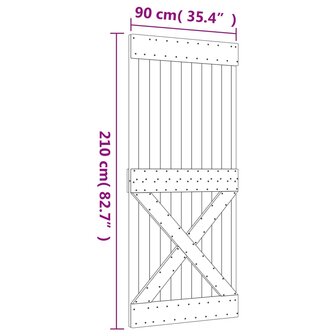 Deur NARVIK 90x210 cm massief grenenhout 9