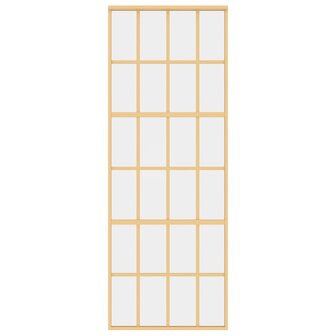 Schuifdeur 76x205 cm helder ESG-glas en aluminium goudkleurig 4