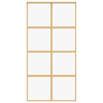 Schuifdeur 102,5x205 cm helder ESG-glas en aluminium goudkleur 4