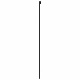 Schuifdeur 90x205 cm gehard glas en aluminium zwart 5